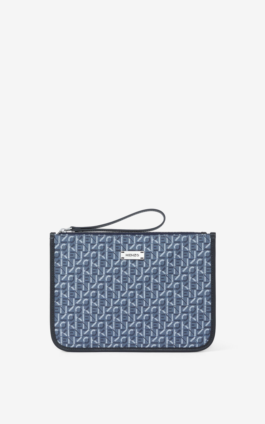 Clutch Kenzo Jacquard Courier Mujer Azul Marino Azules - SKU.3781002